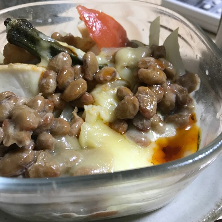 野菜の納豆チーズ焼き レシピ 作り方 By けけり 楽天レシピ
